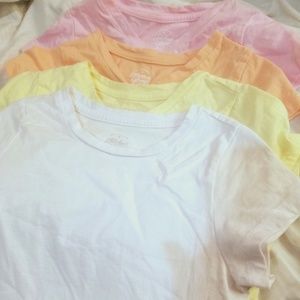 Bundle of 4, Girls Size 7/8 Plain Short Sleeve Tee